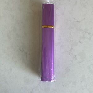 EMPTY- Refillable Purple Perfume Case with Gold Accent New, Unused.